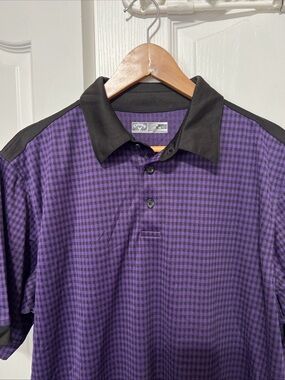 Callaway Purple and Black Check Performance Golf Polo
